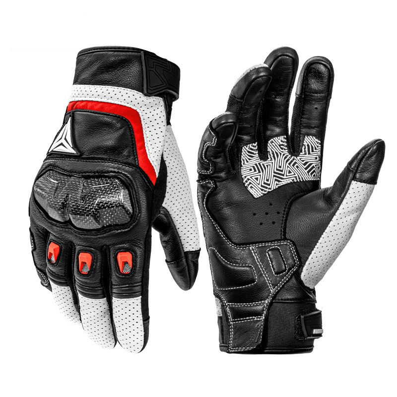 GUANTES DE CUERO PARA MOTOCICLISMO MOTOWOLF 0305C - 2