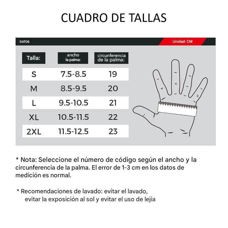GUANTES DE CUERO PARA MOTOCICLISMO MOTOWOLF 0305C - 8