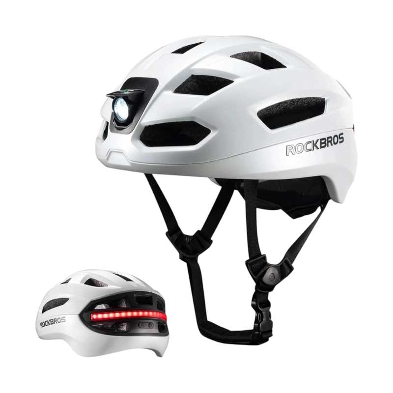 CASCO PARA CICLISMO CON FARO FRONTAL LUZ TRASERA REMOTO ROCKBROS ZK-031 - 4