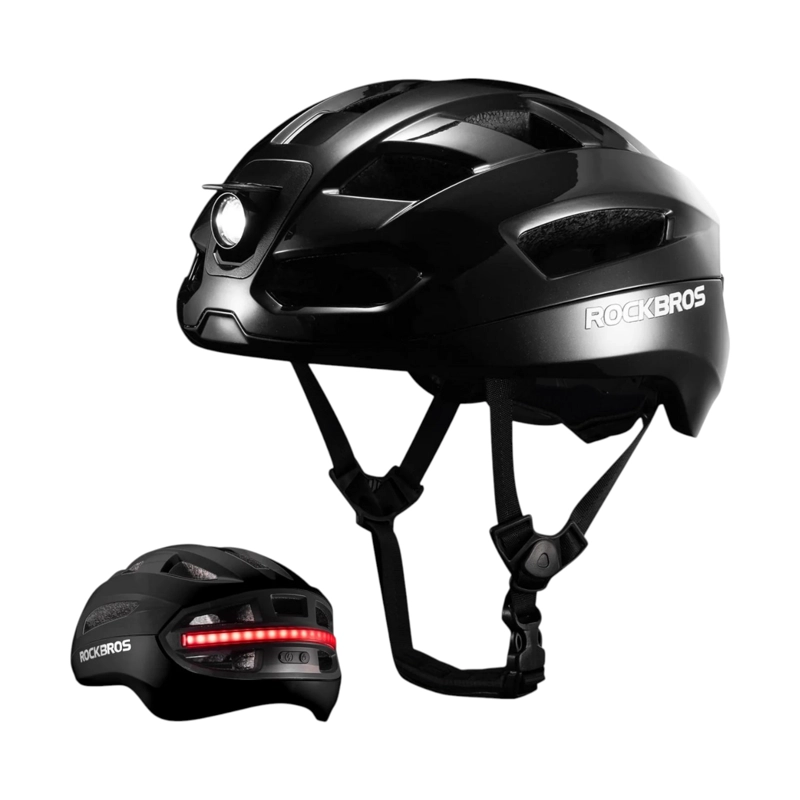 CASCO PARA CICLISMO CON FARO FRONTAL LUZ TRASERA REMOTO ROCKBROS ZK-031 - 4