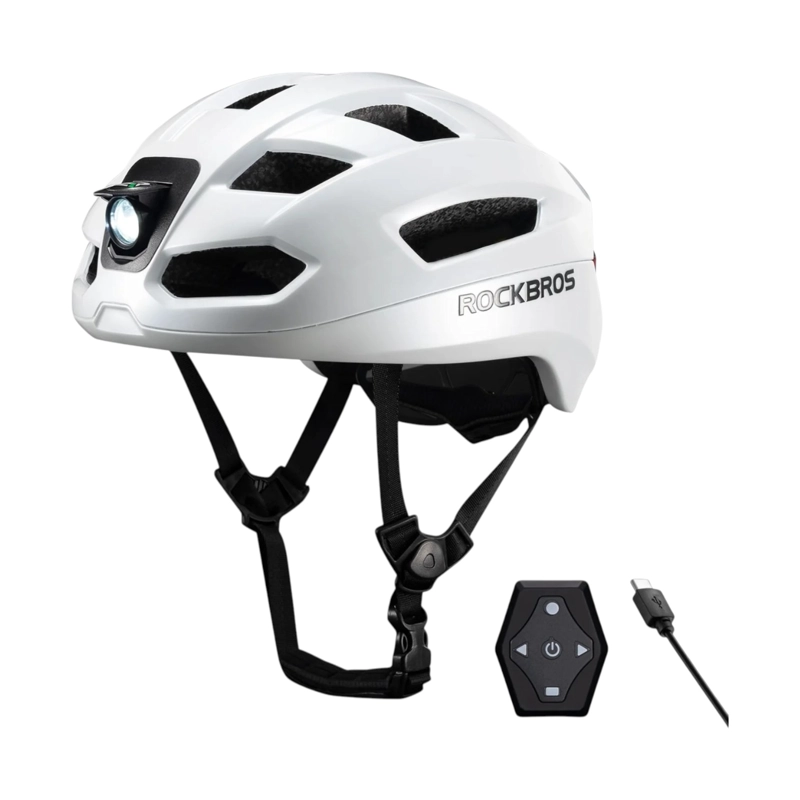 CASCO PARA CICLISMO CON FARO FRONTAL LUZ TRASERA REMOTO ROCKBROS ZK-031 - 5