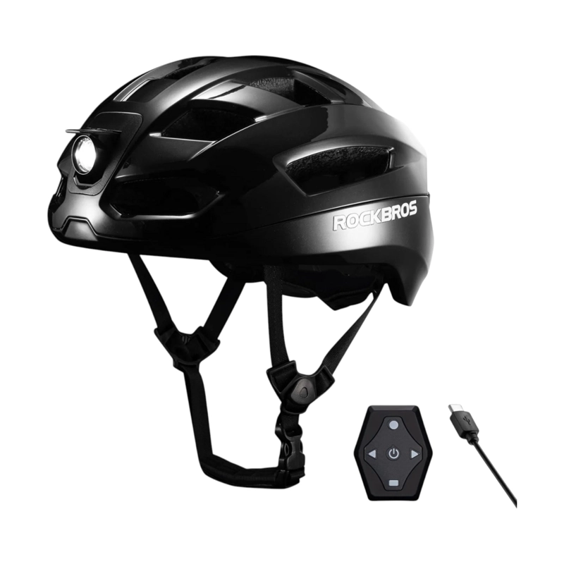 CASCO PARA CICLISMO CON FARO FRONTAL LUZ TRASERA REMOTO ROCKBROS ZK-031 - 5