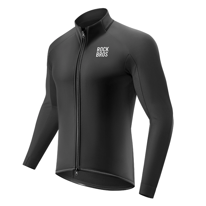 CHAQUETA CICLISMO UNISEX CORTAVIENTO REFLECTANTE CON FORRO POLAR ROCKBROS YDWT012 - 1