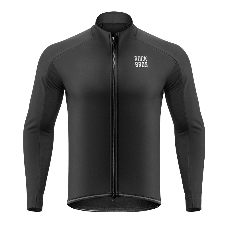 CHAQUETA CICLISMO UNISEX CORTAVIENTO REFLECTANTE CON FORRO POLAR ROCKBROS YDWT012 - 2