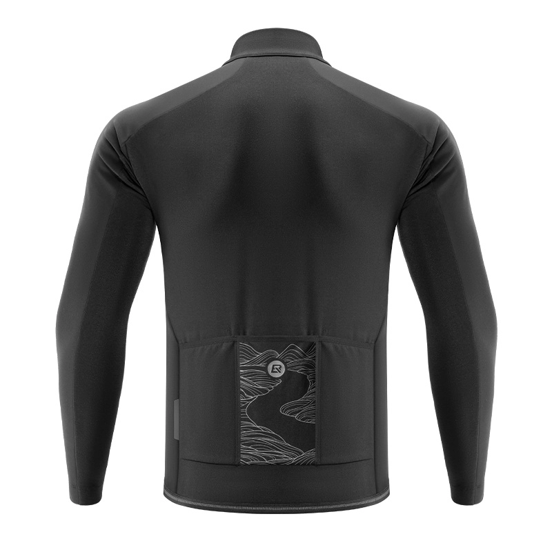 CHAQUETA CICLISMO UNISEX CORTAVIENTO REFLECTANTE CON FORRO POLAR ROCKBROS YDWT012 - 3
