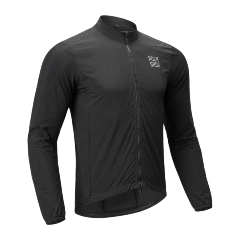 CHAQUETA CORTAVIENTO CICLISMO NEGRO ROCKBROS YPW071 - 3
