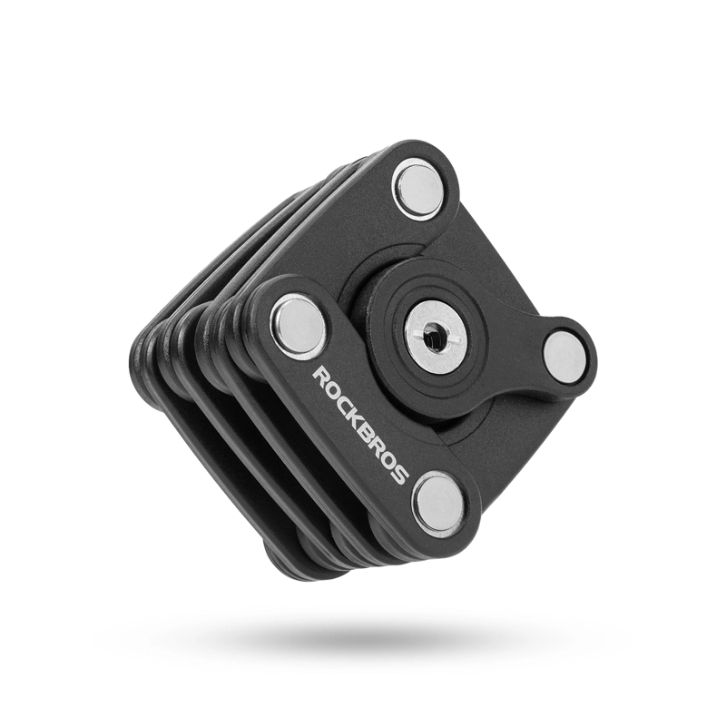 CANDADO BICICLETA PLEGABLE ANTI ROBO SOPORTE 519G ROCKBROS WD795 - 1