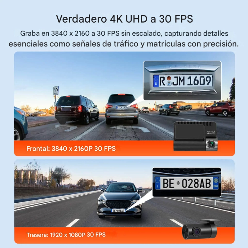 CAMARA PARA VEHICULO FRONTAL 4K HDR GPS ADAS NIGHTVIS WIFI 70MAI A800SE - 5