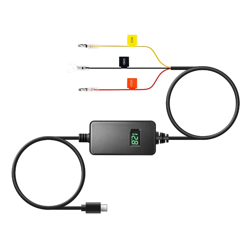 KIT DE CABLEADO ENERGIA AJUSTABLE 70MAI UP06 TIPO-C 12–30V – PARKING 24H CON MONITOR DE VOLTAJE - 1