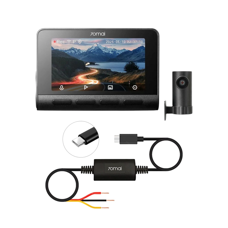 SET DUAL CAMARA PARA VEHICULO 4K 70MAI A800SE CAMARA TRASERA RC22 + KIT DE CABLEADO 70MAI UP03 - 3