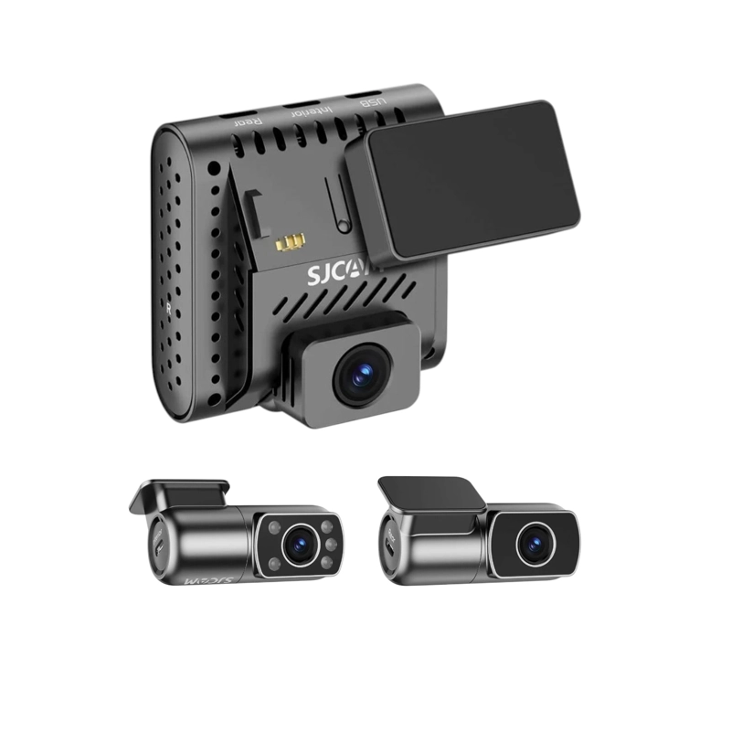 SET TRIPLE CAMARA PARA VEHICULO FRONTAL 4K STARVIS 2 TRASERA INTERIOR 1080P SJCAM M60S-3CH - 2