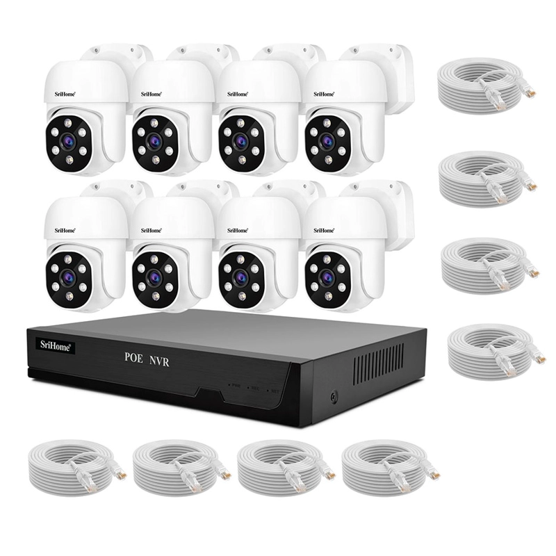 KIT NVR POE SRIHOME 8 CAMARAS POE030 + NVR POE NVS005 8CH - 2