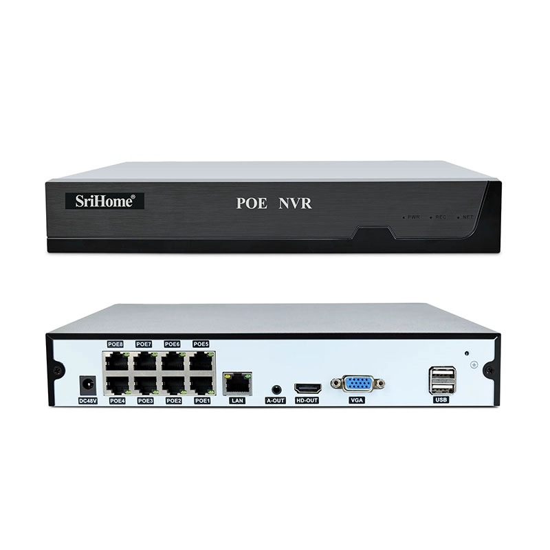 KIT NVR POE SRIHOME 8 CAMARAS POE030 + NVR POE NVS005 8CH - 4