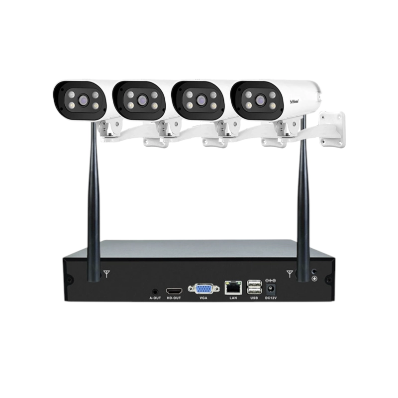 KIT WIFI SRIHOME NVS001 4 CAMARAS IPC037 1080P CON AUDIO Y VISION NOCTURNA A COLOR - 3