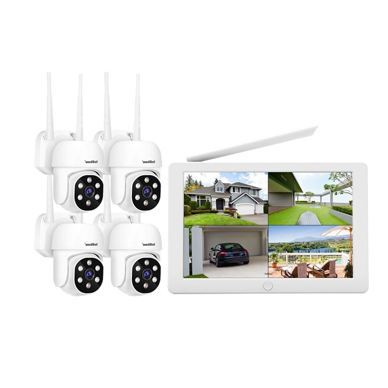 KIT NVR SRIHOME 4 CAMARAS IPC030 PTZ WIFI 2MP + NVR NVS009 CON PANTALLA 8CH - 3