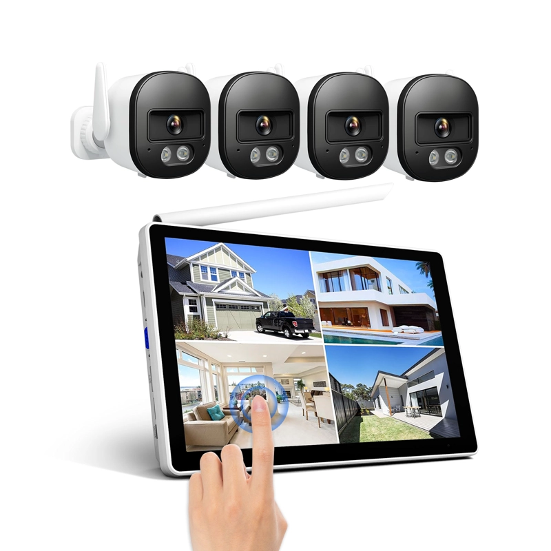 KIT NVR SRIHOME 4 CAMARAS IPC056 WIFI + NVR NVS010 CON PANTALLA 8CH - 1