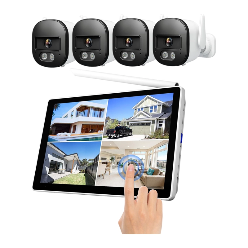 KIT NVR SRIHOME 4 CAMARAS IPC056 WIFI + NVR NVS010 CON PANTALLA 8CH - 2