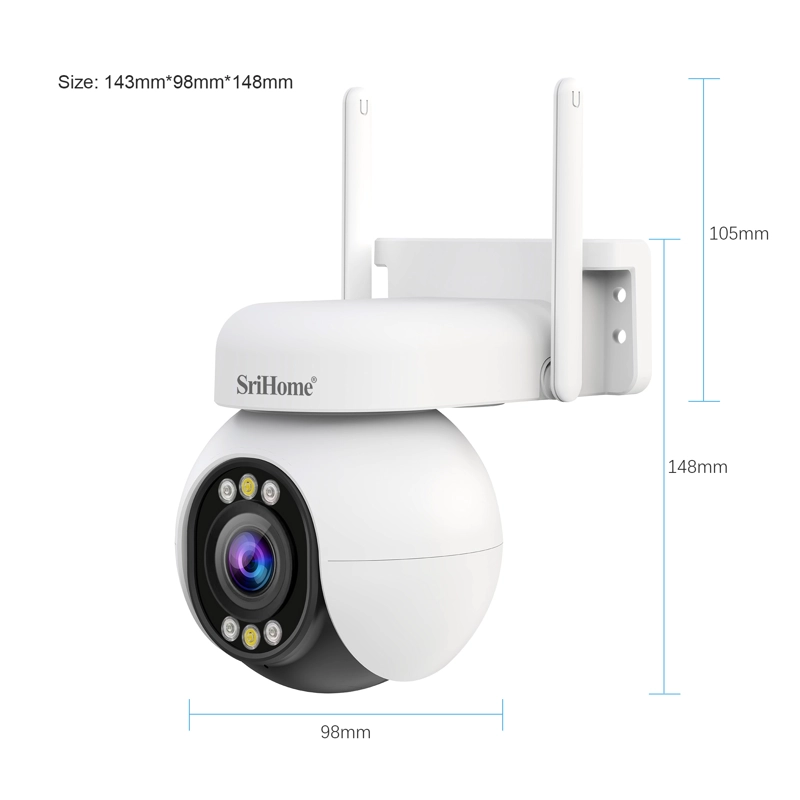 CAMARA IP PTZ SRIHOME SH051 4MP 1440P ZOOM 5X WIFI 5G VISION NOCTURNA - 3