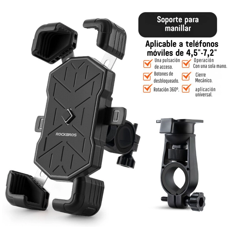 SOPORTE PARA CELULAR DE MANILLAR EXTENSIBLE ROCKBROS HW-117 - 6