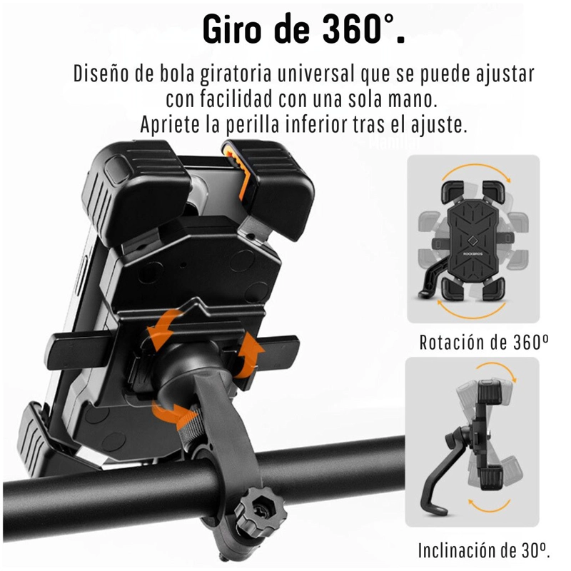 SOPORTE PARA CELULAR DE MANILLAR EXTENSIBLE ROCKBROS HW-117 - 7