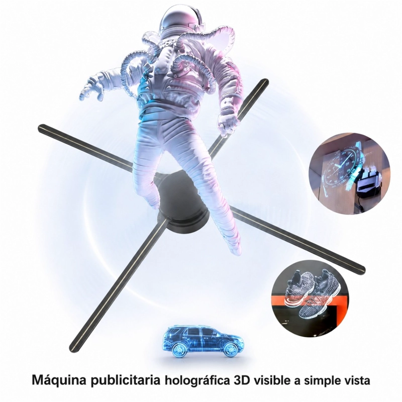 PROYECTOR DE HOLOGRAMAS PUBLICITARIO 3D WIFI 960P 60CM Q60 - 8