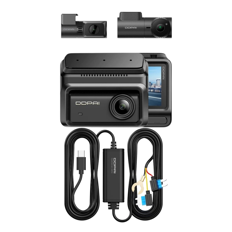 CAMARA PARA VEHICULO DDPAI Z90T 3CH 4K 2K 2K HDR GPS WIFI6 ADAS + IPS HARDWIRE KIT - 2