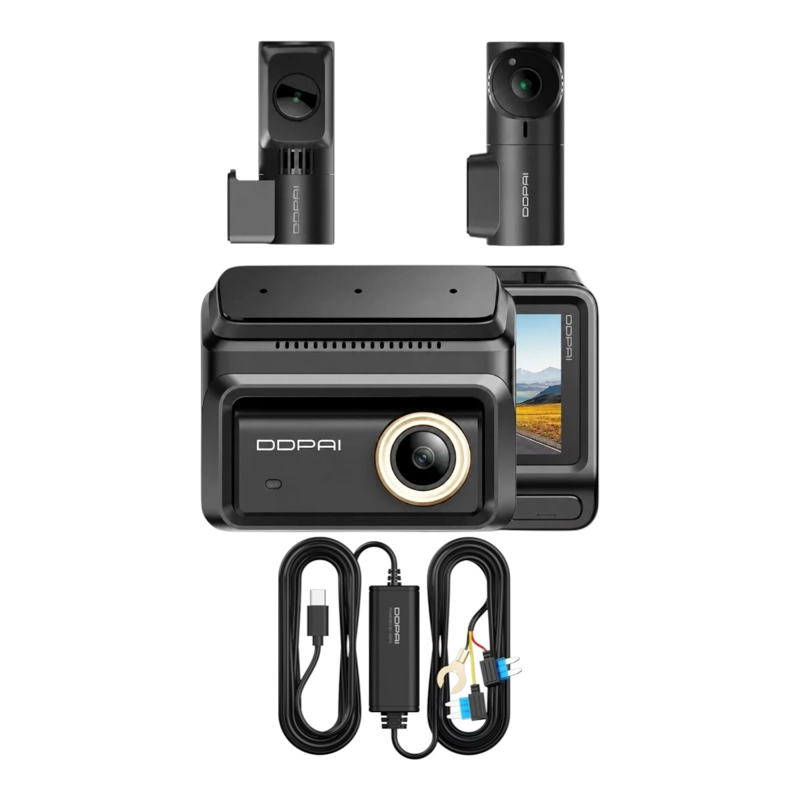 CAMARA PARA VEHICULO DDPAI Z90 PRO 3CH 4K 3K 2K HDR GPS WIFI 64GB + CABLEADO IPS - 1