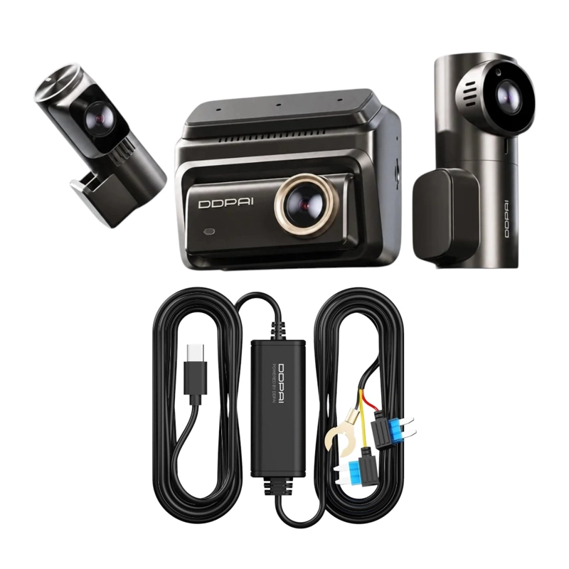 CAMARA PARA VEHICULO DDPAI Z90 PRO 3CH 4K 3K 2K HDR GPS WIFI 64GB + CABLEADO IPS - 3