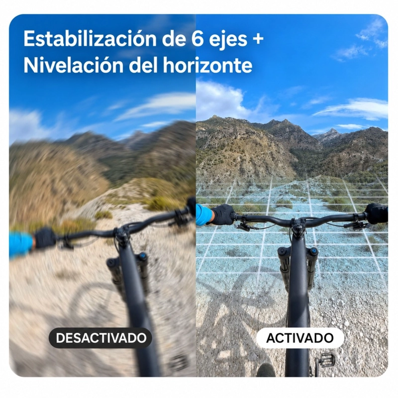 CAMARA DEPORTIVA SJCAM SJ6 ULTRA 4K 30FPS 20MP DOBLE PANTALLA, ESTABILIZACION 6 EJES WIFI - 9