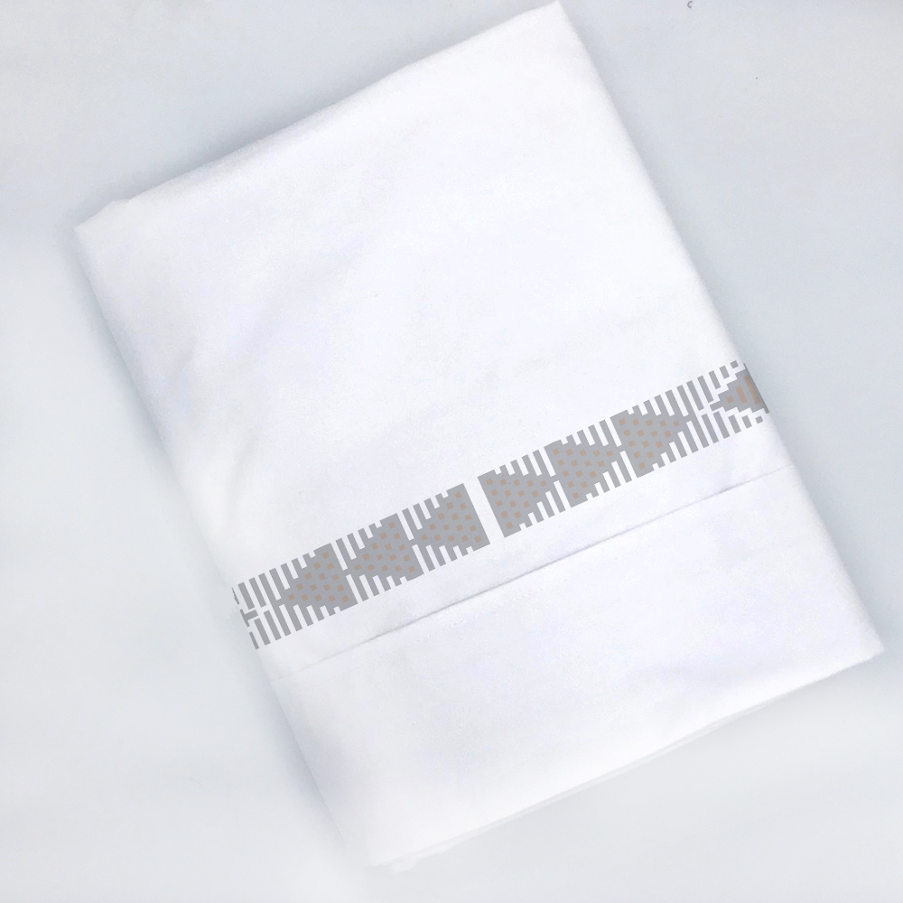 SET SÁBANAS TUYO PRINT ETNIA 2 PLAZAS 200 HILOS ALGODÓN BLANCO ESTAMPADO - 1