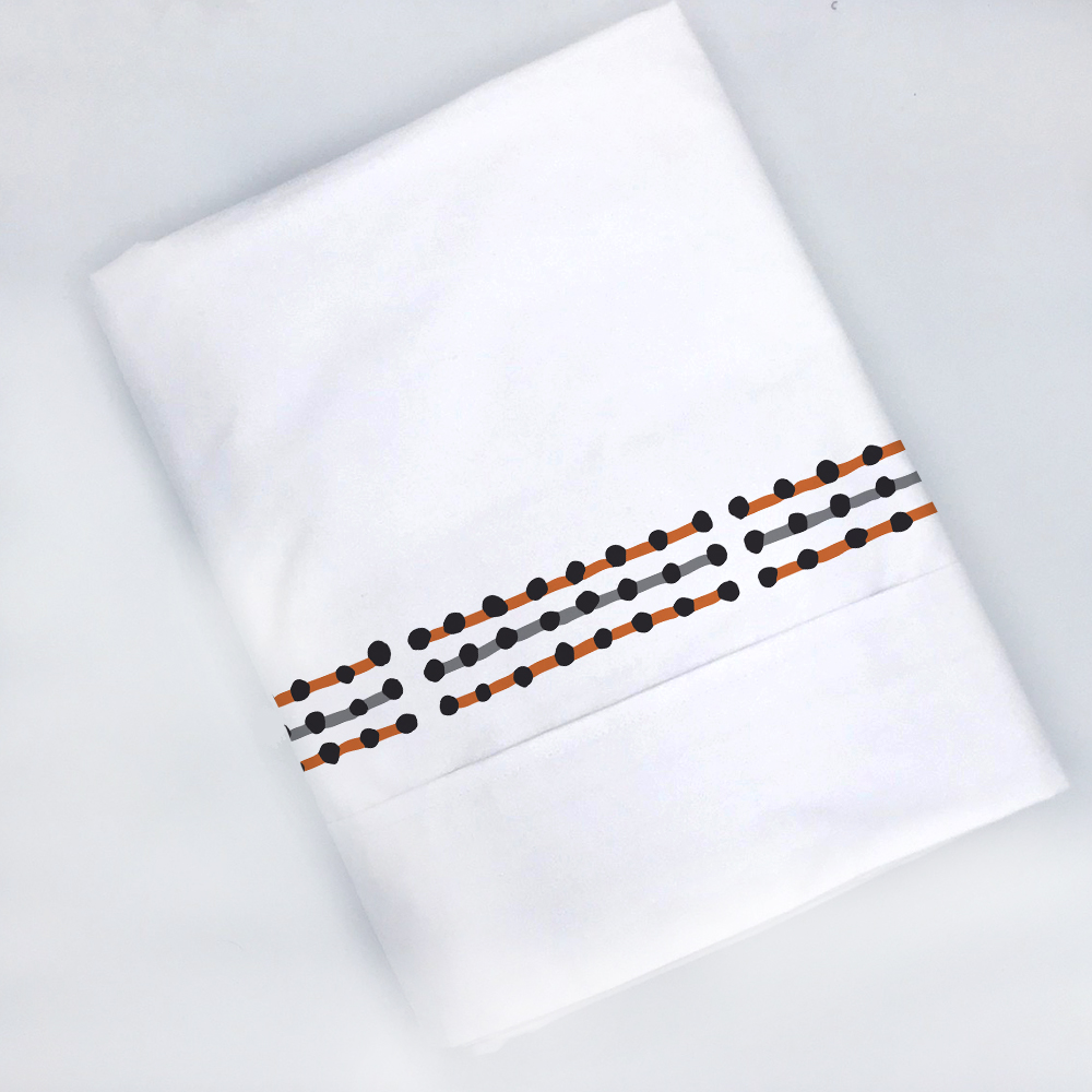 SET SÁBANAS TUYO PRINT PATAGONIA 1.5 PLAZAS 200 HILOS ALGODÓN BLANCO ESTAMPADO - 2