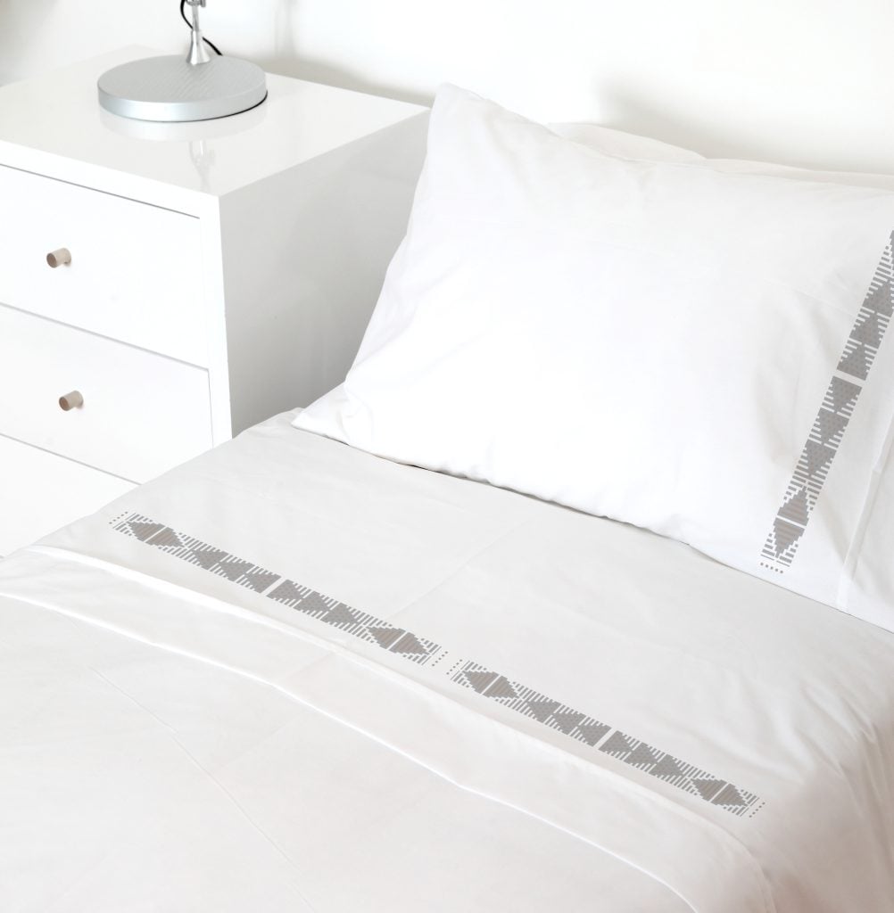 SET SÁBANAS ETNIA 1 PLAZA 200 HILOS ALGODÓN BLANCO - 1