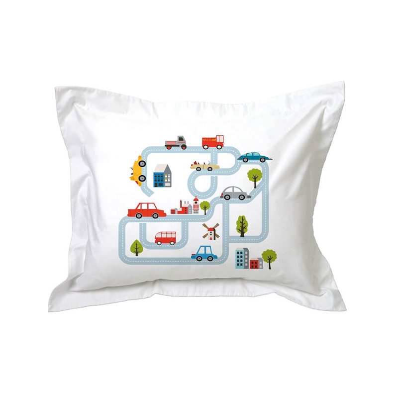 FUNDA TUYO PRINT ALMOHADA AUTOPISTA 70 X 50 CM ALGODÓN BLANCO - 1