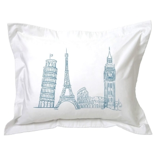 FUNDA TUYO PRINT ALMOHADA CLÁSICOS 70 X 50 CM ALGODÓN BLANCO - 1