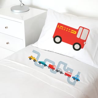 SET SÁBANAS TUYO PRINT AUTOPISTA ALGODÓN CAMA TRANSICIÓN - 1