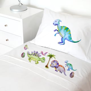 SET SÁBANAS TUYO PRINT DINO ALGODÓN CAMA TRANSICIÓN - 1