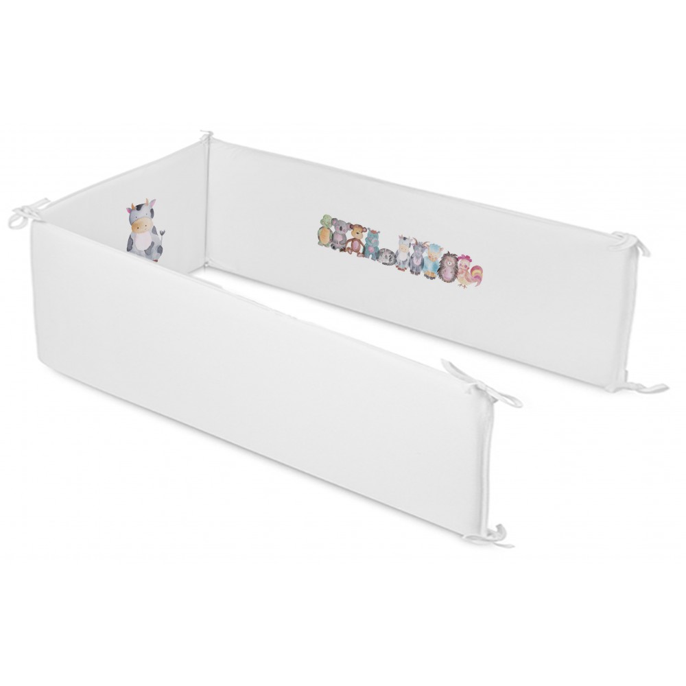 PROTECTOR CUNA TUYO PRINT ANIMALES ACUARELA BLANCO - 1