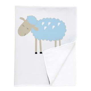 MANTA TUYO PRINT OVEJA POLAR CELESTE - 1
