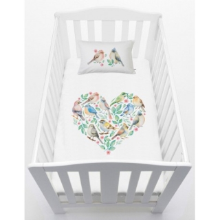 CUBREPLUMÓN TUYO PRINT PAJARITOS ALGODÓN MULTICOLOR PACK & PLAY - 1