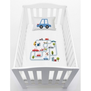 CUBREPLUMÓN TUYO PRINT AUTOPISTA ALGODÓN MULTICOLOR PACK & PLAY - 1
