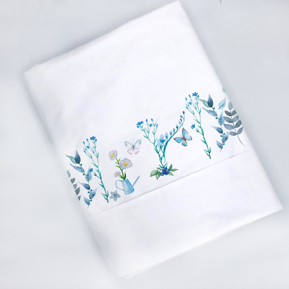 SET SÁBANAS TUYO PRINT BICI AZUL 2 PLAZAS 200 HILOS ALGODÓN BLANCO ESTAMPADO - 2