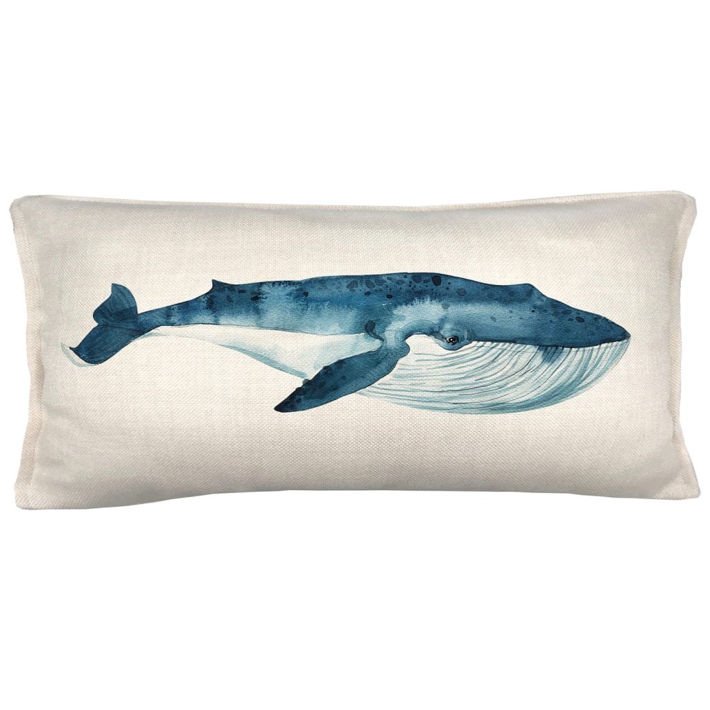 COJÍN TUYO PRINT BALLENA 70 X 35 CM AZUL - 1