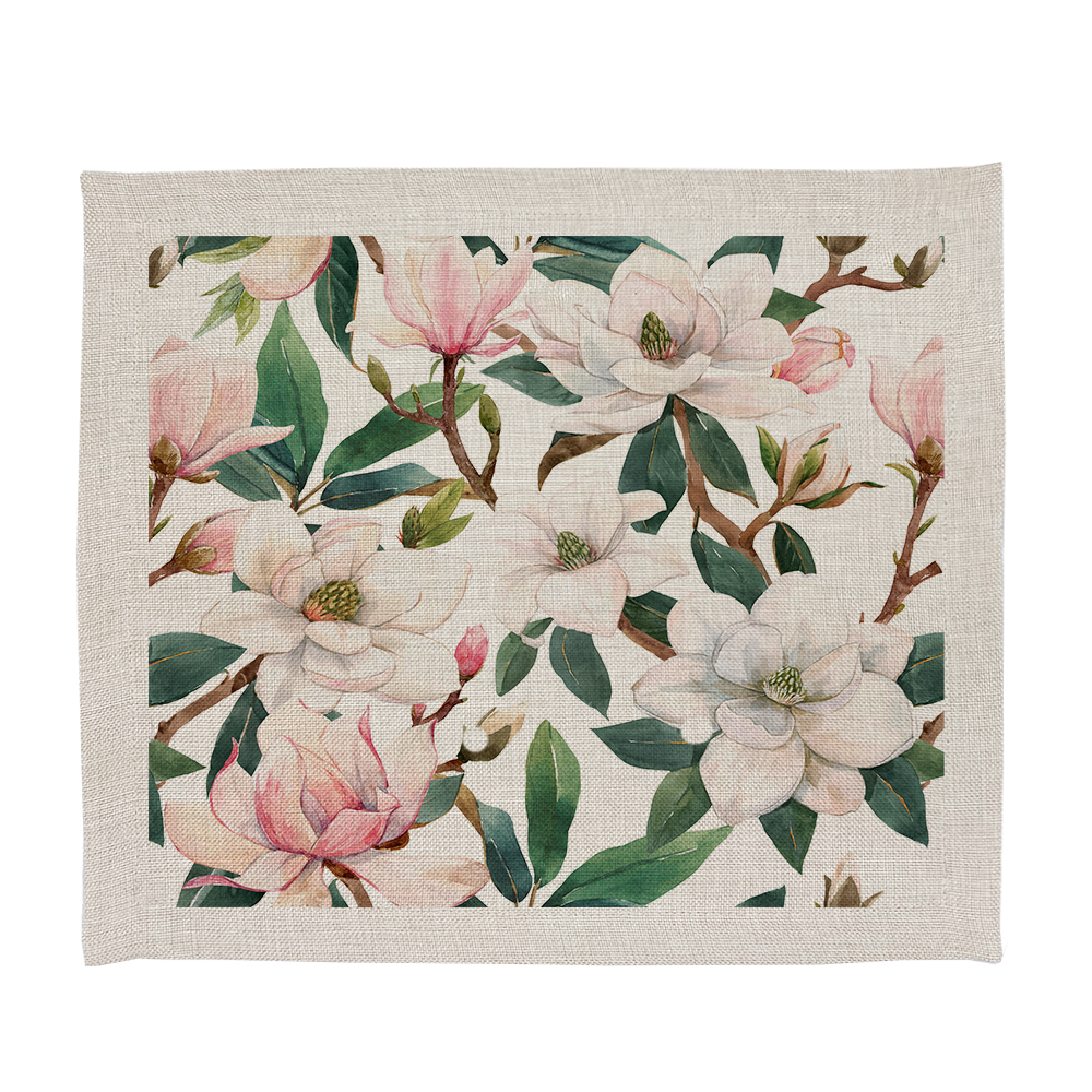 PACK 4 INDIVIDUALES TUYO PRINT ESTAMPADO LINET NATURAL MAGNOLIA - 1