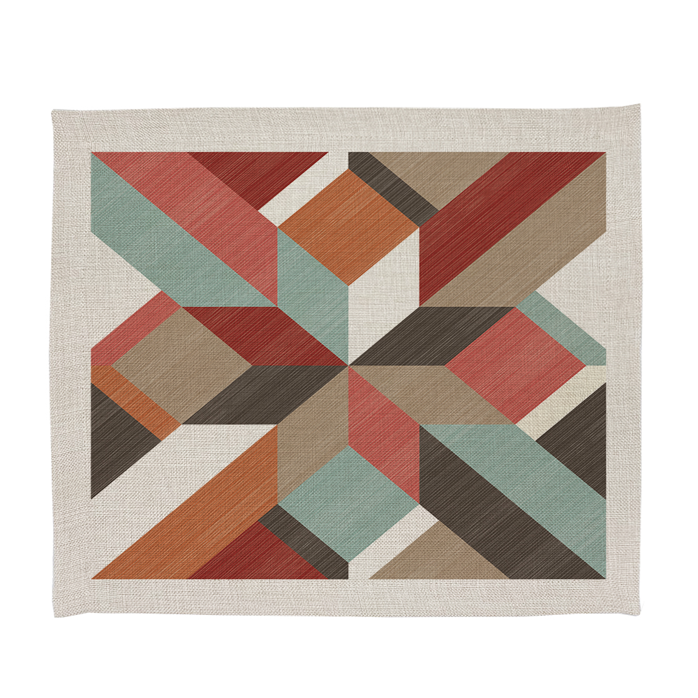 PACK 4 INDIVIDUALES TUYO PRINT ESTAMPADO LINET NATURAL TERRAZO - 1