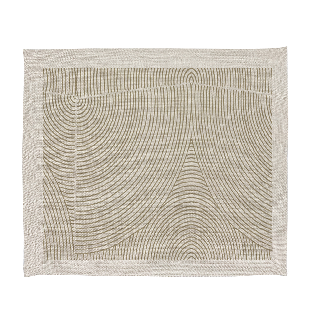 PACK 4 INDIVIDUALES TUYO PRINT ESTAMPADO LINET NATURAL TAUPE - 1