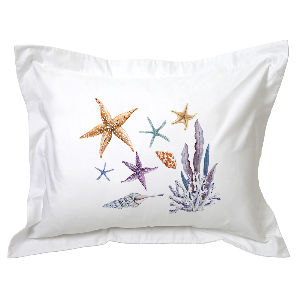 FUNDA TUYO PRINT ALMOHADA STELLA 70 X 50 CM ALGODÓN BLANCO - 1