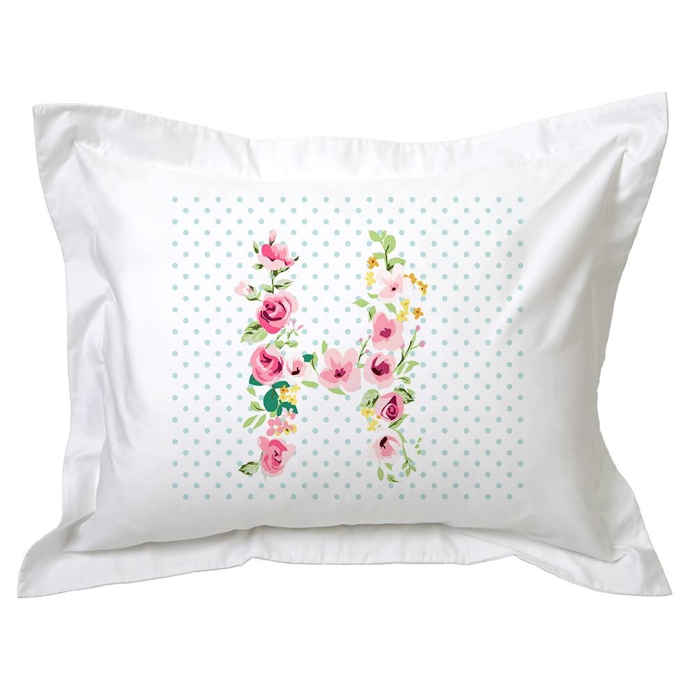FUNDA TUYO PRINT ALMOHADA LETRAS VINTAGE H 70 X 50 CM ALGODÓN BLANCO - 1