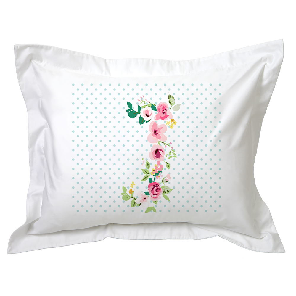 FUNDA TUYO PRINT ALMOHADA LETRAS VINTAGE J 70 X 50 CM ALGODÓN BLANCO - 1