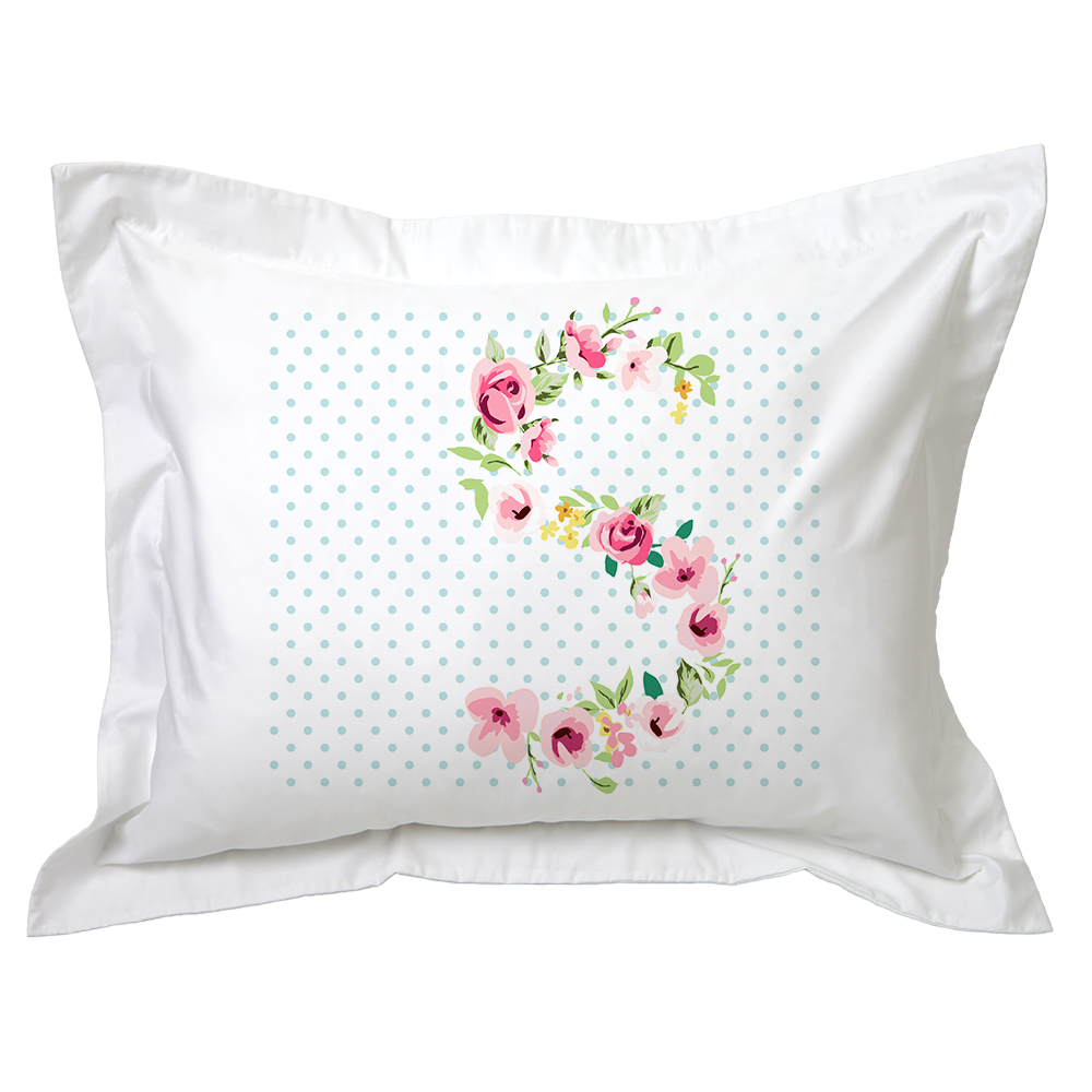 FUNDA TUYO PRINT ALMOHADA LETRAS VINTAGE S 70 X 50 CM ALGODÓN BLANCO - 1