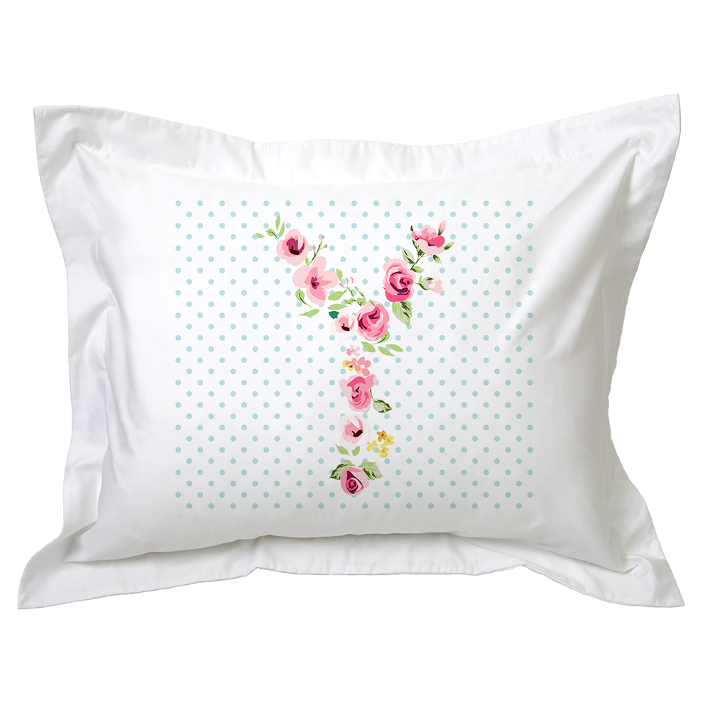FUNDA TUYO PRINT ALMOHADA LETRAS VINTAGE 70 X 50 CM ALGODÓN BLANCO - 1